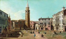 Campo Sant'Angelo, Venice, 1730s. Creator: Canaletto.