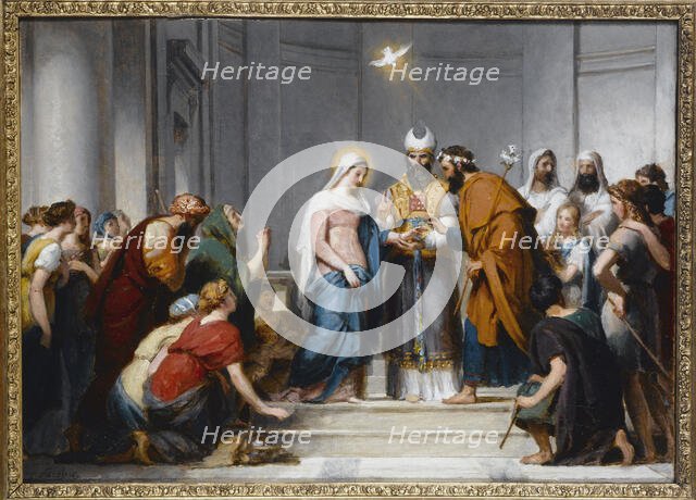Marriage of the Virgin. Study for the composition in Notre-Dame-de-Lorette church, c1833. Creator: Jérome Martin Langlois the Younger.