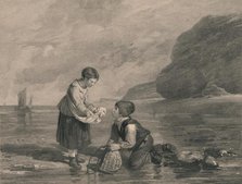 'Young Shrimp Catchers', early 19th century. Creator: Joseph Phelps.