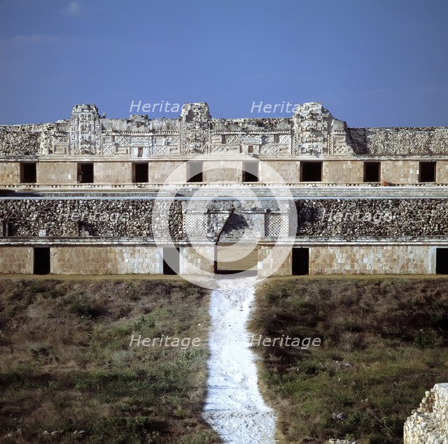 Exterior view of the House of the Nuns of Chichen Itza.
