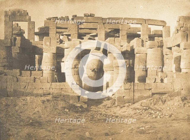 Porte Septentrionale de la Salle Hypostyle du Palais de Karnac, 1849-50. Creator: Maxime du Camp.