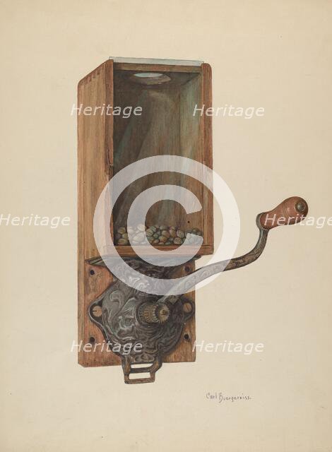 Coffee Mill, c. 1940. Creator: Carl Buergerniss.