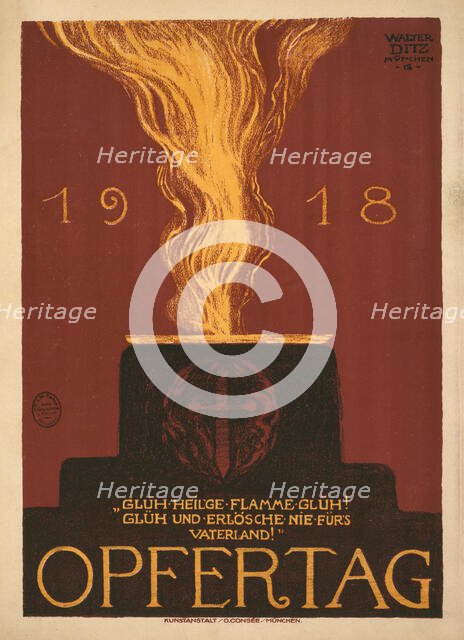 1918 Opfertag (Day of sacrifice), 1918. Creator: Ditz, Walter (1888-1925).
