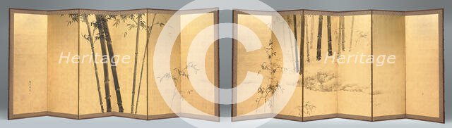 Bamboo, Japan, early 19th century. Creator: Kishi Ganku.