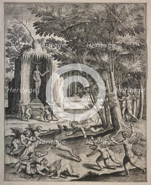 Cupids at Play. Creator: Hieronymus Wierix (Flemish, 1553-1619), possibly by.