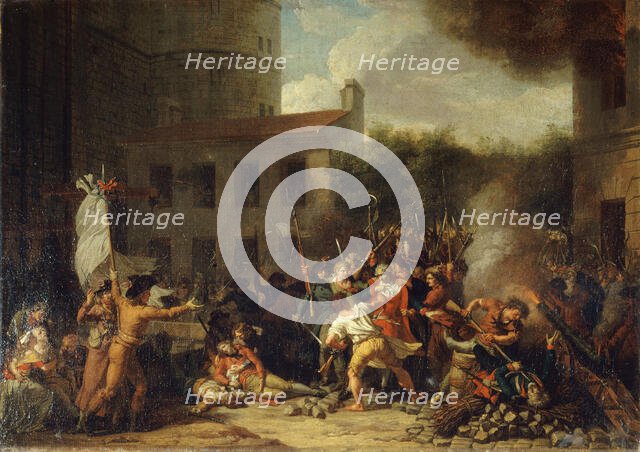 The Storming of the Bastille on 14 July 1789, c. 1793. Creator: Thévenin, Charles (1764-1838).