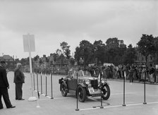 MG M type of KG Settle competing in the South Wales Auto Club Welsh Rally, 1937 Artist: Bill Brunell.