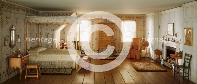 A13: New England Bedroom, 1750-1850, United States, c. 1940. Creator: Narcissa Niblack Thorne.