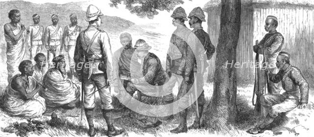 ''With the Chin-Lushai Expeditionary Force; The Rajah Lienpunga making his Submission', 1890. Creator: Unknown.