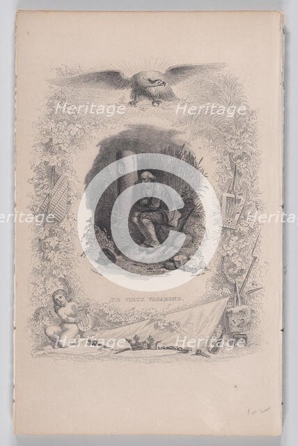The Old Vagabond, from The Complete Works of Béranger, 1829. Creators: Melchior Péronard, Charles-Louis-Victor Mauduit.