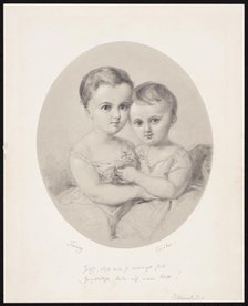 The granddaughters Fanny and Cécile Hensel, ca 1860. Creator: Hensel, Wilhelm (1794-1861).