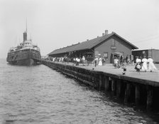 D.& C. str. at dock, St. Ignace, Mich., between 1900 and 1920. Creator: Unknown.