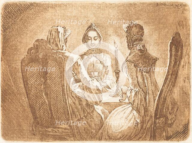 The Card Game (Der kleine l'Hombre Tisch), 1758. Creator: Daniel Nikolaus Chodowiecki.