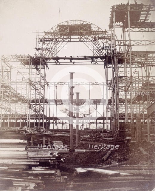 'First rib of the Nave, October 1852', Crystal Palace, London.   Creator: Philip Henry Delamotte.
