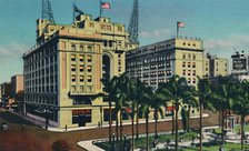 'U S. Grant Hotel and Plaza. San Diego, California', c1941. Artist: Unknown.