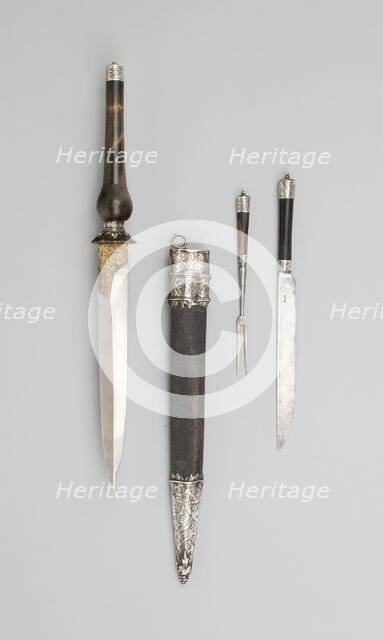 Hunting Plug Bayonet with Eating Utensils, Germany, 1800/1900. Creator: Unknown.