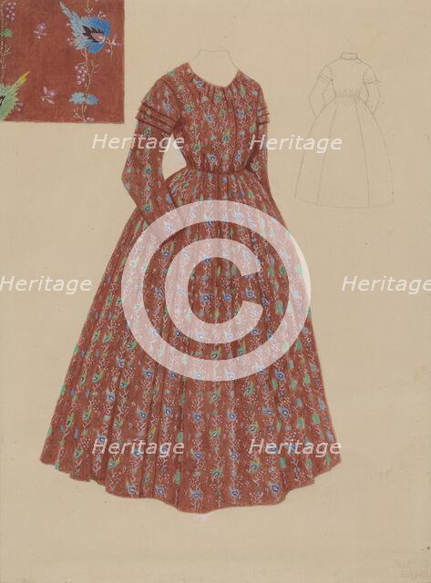 Dress, c. 1935. Creator: Julie C Brush.