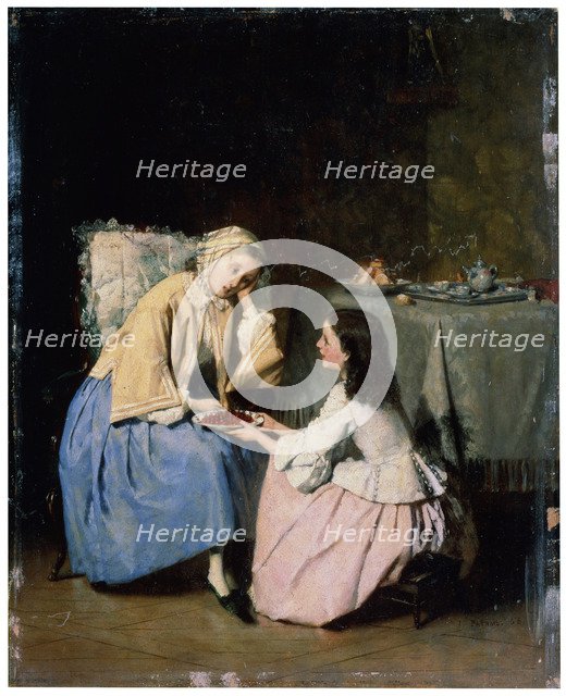 'At the Sick Friend', 19th century. Artist: Isidore Patrois