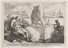 An Ordinance Dream or Planning of Fortifications, March 7, 1786., March 7, 1786. Creator: Thomas Rowlandson.