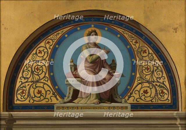 Sketch for the church of Saint-Ambroise : Eloquence, c.1866.  Creator: Joseph-Frédéric-Charles Soulacroix.