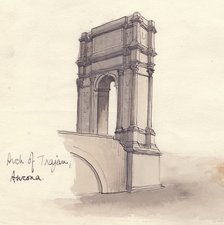 'Arch of Trajan, Ancona', 1951. Creator: Shirley Markham.