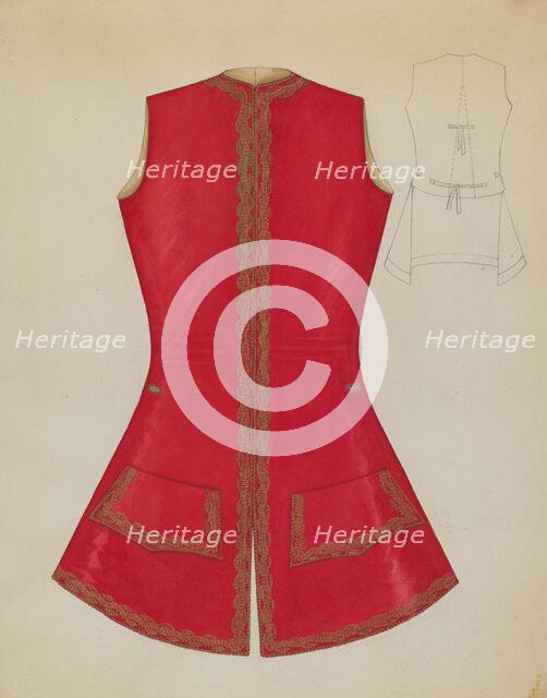 Waistcoat, c. 1937. Creator: Marie Mitchell.