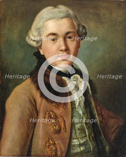Portrait of Prince Alexander Sergeevich Stroganov (1733-1811). Creator: Rotari, Pietro Antonio (1707-1762).