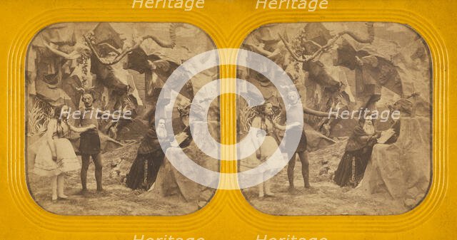 Theatre scene of a mythological nature, 1860s. Creator: Charles Gaudin.