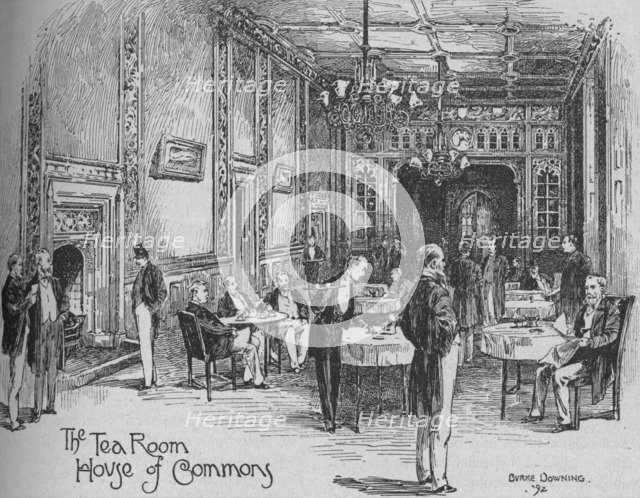 'Tea-Room, House of Commons', 1892. Artist: Henry Phillip Burke Downing.