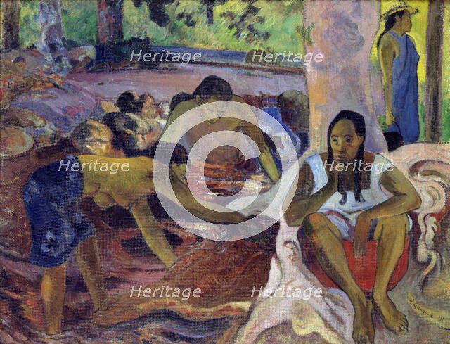 Tahitian fisherwomen, 1891. Creator: Gauguin, Paul Eugéne Henri (1848-1903).
