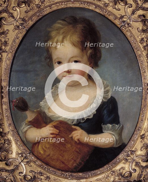 Portrait d'une petite fille tenant une poupée. Creator: Francois Hubert Drouais.