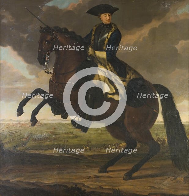 Karl XII, 1682-1718, King of Sweden, Palatine Count of Zweibrücken., late 17th-early 18th century. Creator: Anders von Cöllen.