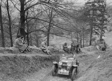 MG J2 of J Sherwell-Cooper competing in the MG Car Club Abingdon Trial/Rally, 1939. Artist: Bill Brunell.