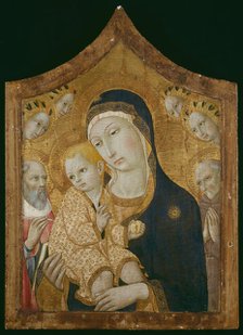 Virgin and Child with Saints Jerome, Bernardino of Siena, and Angels, 1450/60. Creator: Sano di Pietro.