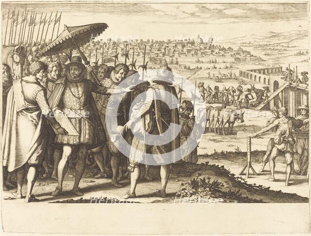 Restoration of the Aqueduct at Pisa, c. 1614. Creator: Jacques Callot.