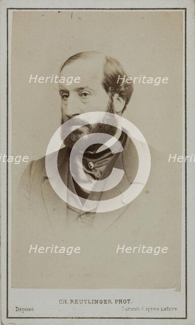 Portrait of Émile Augier (1820-1889). Creator: Photo studio Reutlinger, Paris  .