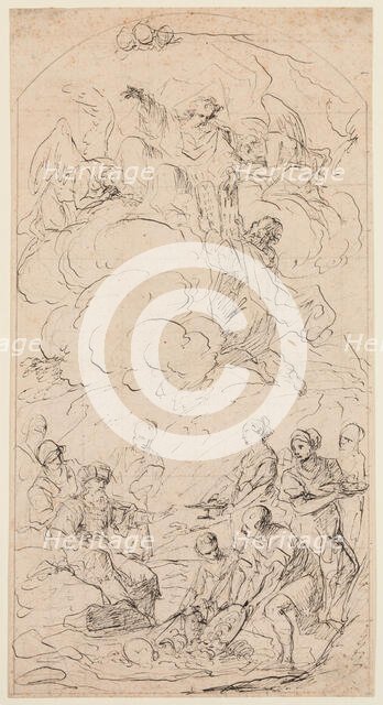 God Giving the Law to Moses, c.between 1662 and 1705. Creator: Giuseppe Diamantini.