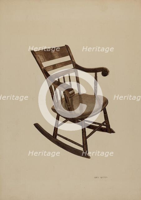 Pa. German Rocking Chair, c. 1940. Creator: LeRoy Griffith.