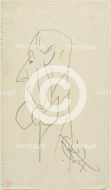 Man with a Large Bow Tie, n.d. Creator: Edward Henry Corbould.