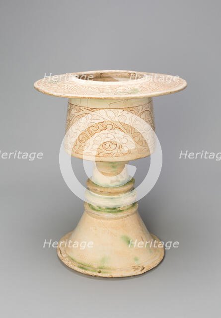 Incense Burner with Chrysanthemum and Knobbed Scrolls, Northern Song dynasty, 11th century. Creator: Unknown.