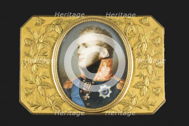Snuff Box: Portrait of Tsar Alexander I, Vienna, 1816. Creator: Unknown.