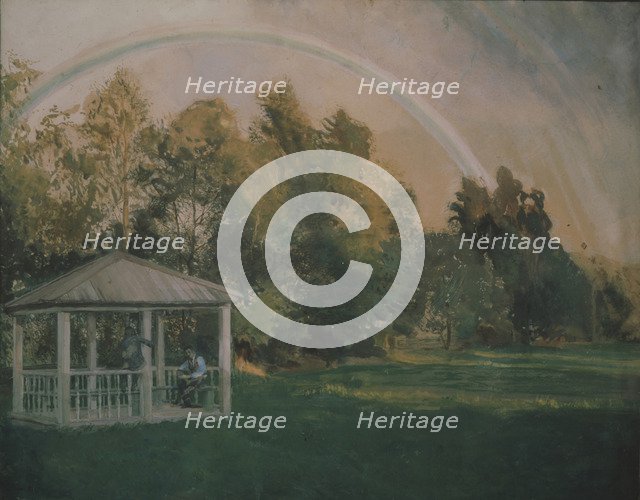 Landscape with a rainbow. Artist: Somov, Konstantin Andreyevich (1869-1939)