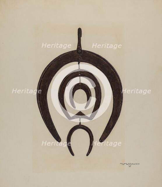 Blacksmith's Sign, c. 1941. Creator: W.W. Zausch.