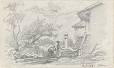 Women at a Well, Allinges, late 19th century. Creator: Eugene Louis Boudin.