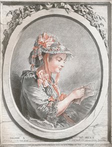 'Portrait of Madame Huet', c1773. Artist: Gilles Demarteau.