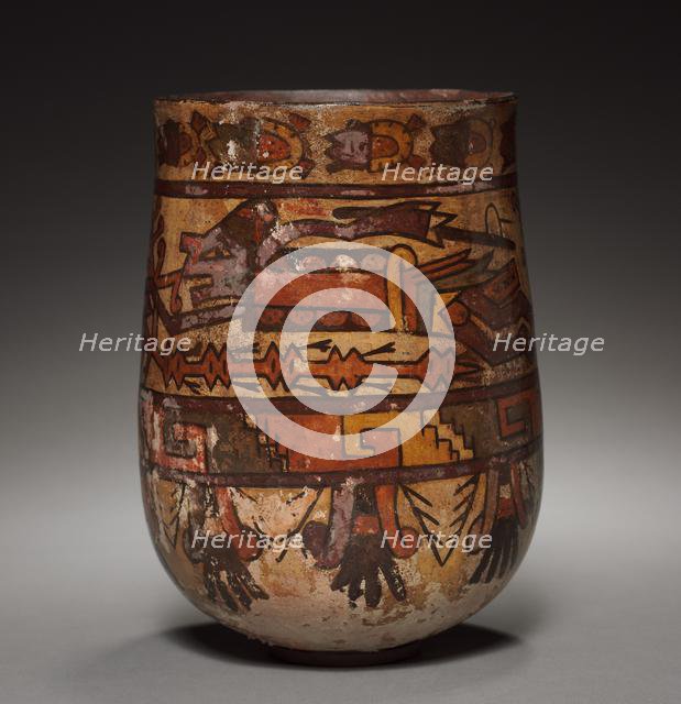 Vase with Trophy-heads and Warriors, c. 450-600. Creator: Unknown.