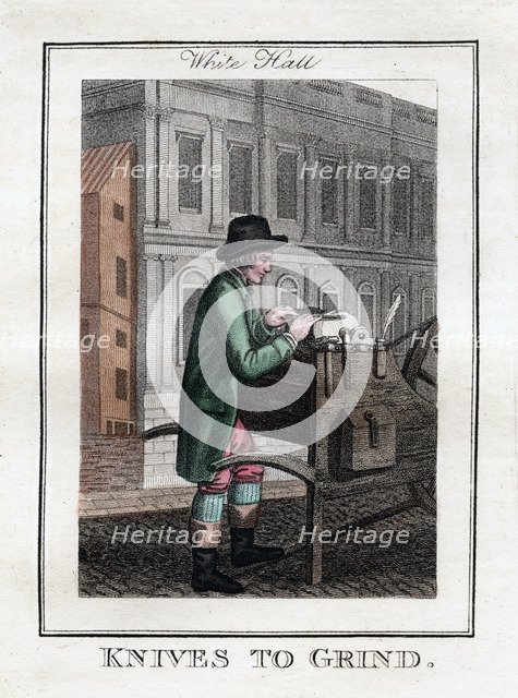 'Knives to Grind', Whitehall, London, 1805. Artist: Unknown