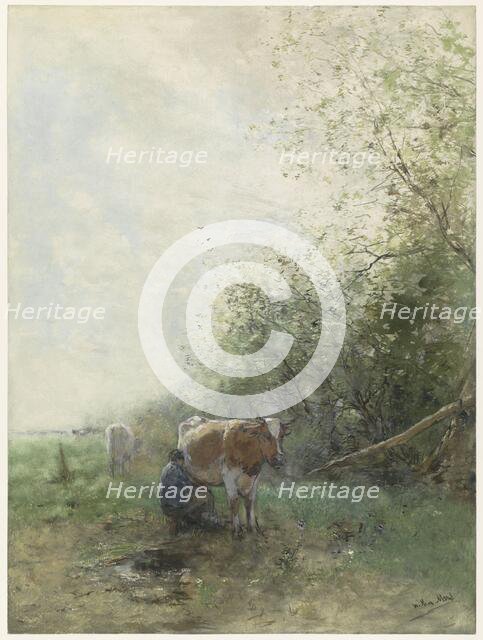 Milking time, 1844-1910. Creator: Willem Maris.