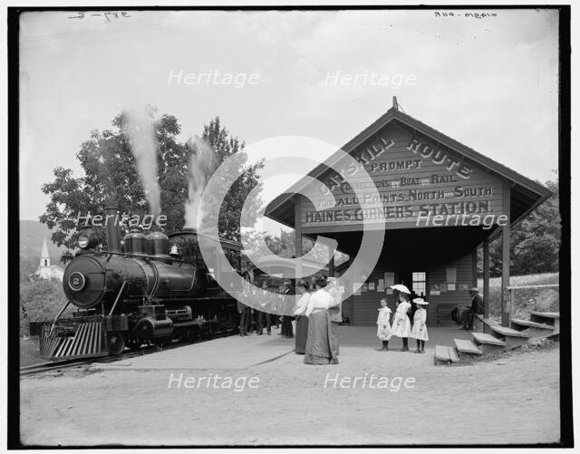 Catskill Mountain railway station, Haines Corners, Catskill Mountains, N.Y., (1902?). Creator: Unknown.