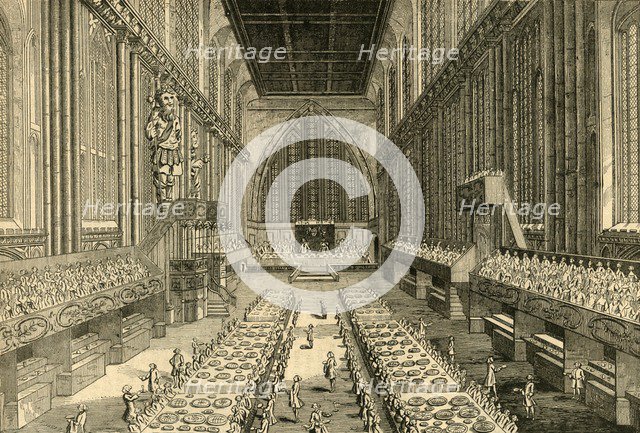 'The Royal Banquet in Guildhall, 1761', (1897). Creator: Unknown.